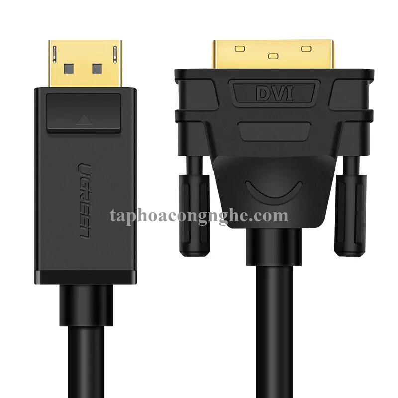 Ugreen 10223 5M màu Đen Cáp chuyển đổi DP sang DVI 24 + 1 Hỗ trợ độ phân giải 1920x1201 DP103 30010223